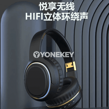 Bluetooth simsiz, bukulýan HIFI nauşnik, mikrofonly, sport we gündelik ulanmak üçin