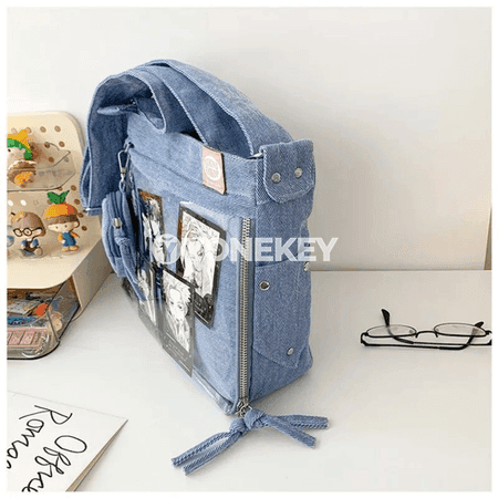 Zenanlar üçin denim şäher sumkasy, ýeňil we döwrebap çapraz asylýan model