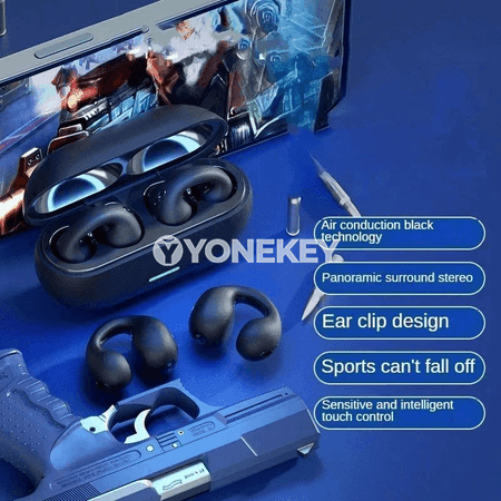 T75 simsiz bone conduction Bluetooth nauşnikler, sport üçin
