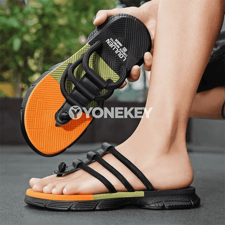 Erkekler üçin ýazky flip-flop şypbyklary, süýşmeýän we rahat