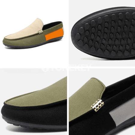 Erkekler üçin ýeňil slip-on gündelik köwüşler, giň ölçegli