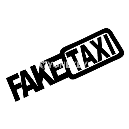 FAKE TAXI awtoulag stikeri 20x5.6 sm, universal dekor decal