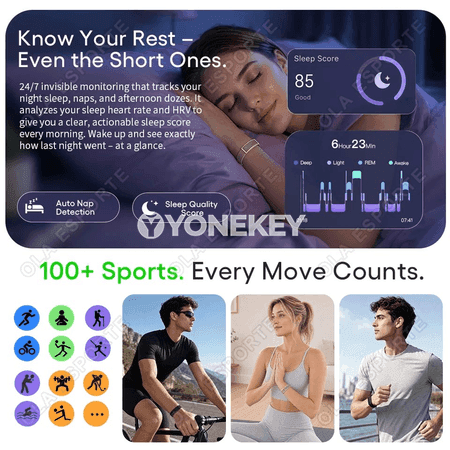 Simsiz smart sagat, sport we fitnes üçin, ýürek urgusy ölçegli