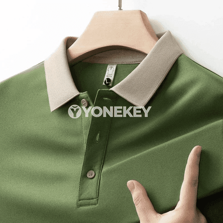 Erkekler üçin ýyly, rahat biznes-kasual uzyn ýeňli polo köýnek