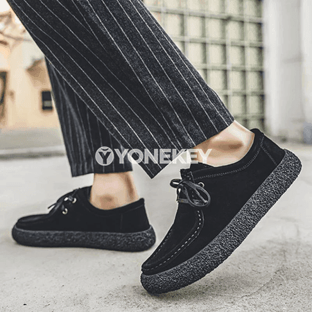 Retro erkekler üçin suede loafers — rahat we ýeňil gündelik köwüş