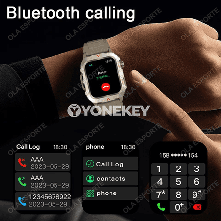 GPS akylly sagat — daşarda ulanmak üçin, LED çyraly, Bluetooth jaňly