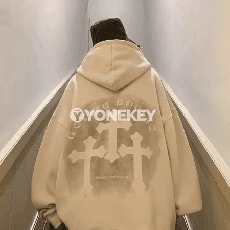 Erkekler üçin oversize hoodi, çaply, ýaz güýz üçin M-8XL
