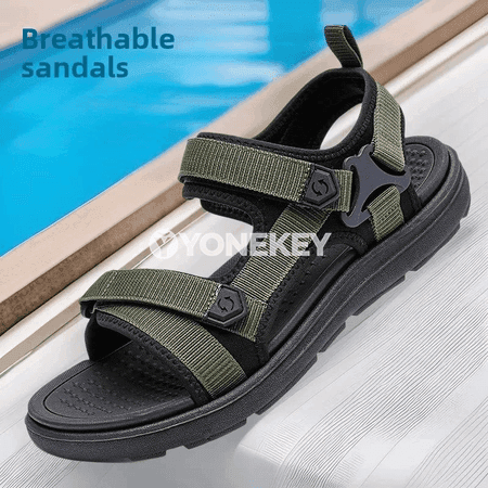 Erkekler üçin tomusky ýeňil, dem alýan gündelik sandallar