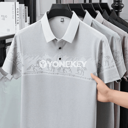 Erkekler üçin tomusky polo futbolka, ýeňil, dem alýan, rahat stil