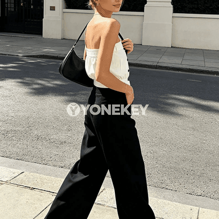 Zenanlar üçin retro ýeňsiz slim top, ýaz-tomus üçin sypaýy stil