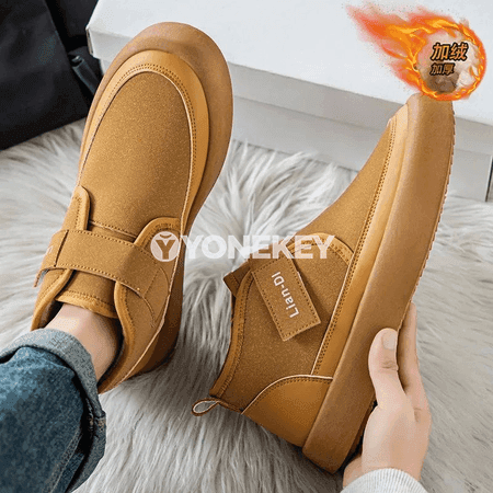 Erkekler üçin ýyly gyş ädikleri, ýumşak, kaymaz, ankle