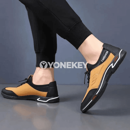 Erkekler üçin gündelik deri köwüşler, ýeňil we rahat loafers