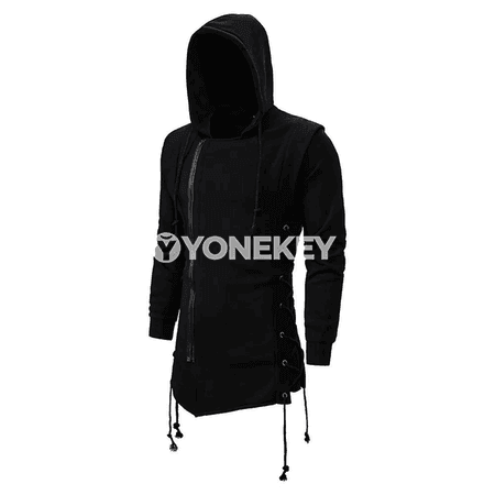 Erkekler üçin kapýuşonly rahat hudy, uzyn ýeňli, gündelik stil