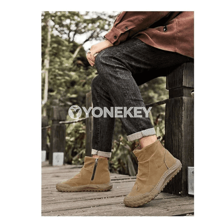 Erkekler üçin ýokary boýun trekking köwşügi, antislip, çydamly
