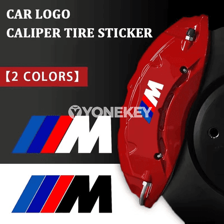 BMW üçin tormoz supporty stikeri, 6 bölek, suw geçirmeýän vinyl