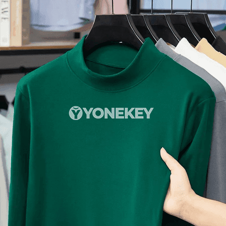 Erkekler üçin ýokary boýunly velýur uzyn ýeňli köýnek, rahat gündelik stil