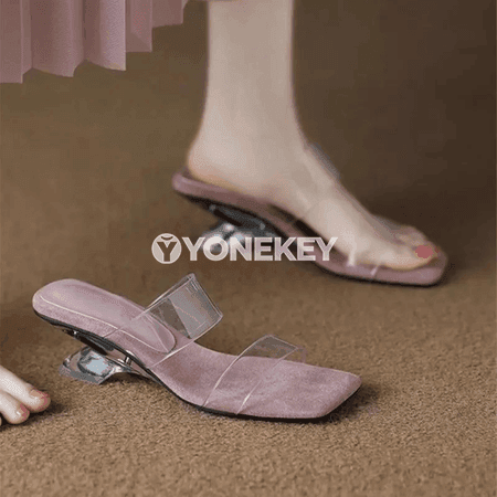 Açyk burunly ýokary ökjeli moda sandallary – tomus üçin