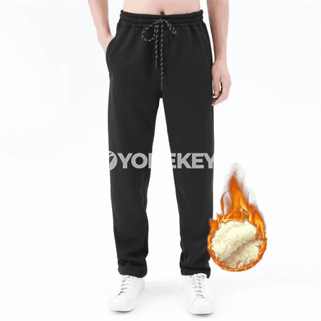 Erkekler üçin güýz-gyş ýyly sport balaklary, fleesli