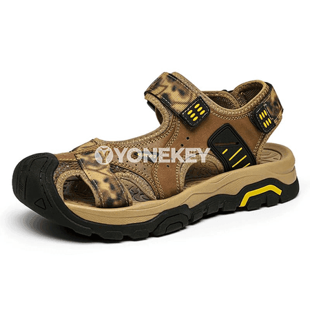 Erkekler üçin ýazlyk kanwa sandal aýakgaplary, ýeňil we rahat