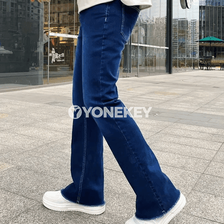 Erkekler üçin gök dar kesimli jeans jalbar
