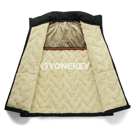Erkekler üçin ýyly ýele garşy ýeňsiz cashmere jilet, gyş üçin