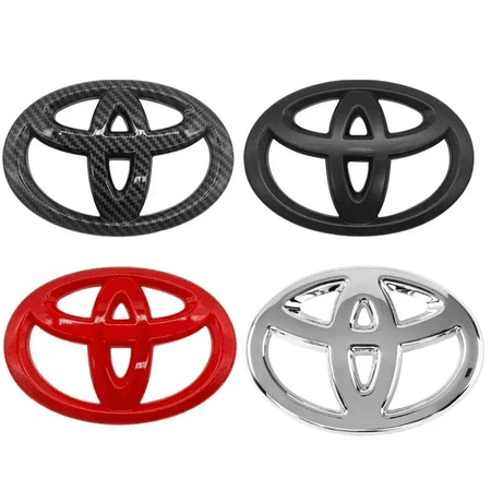 Toyota üçin karbon görnüşli rul bezeg stikeri 6.5×4.5 sm