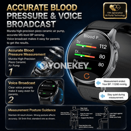 2026 akylly saglyk sagady: gan basyş, EKG, 1.56" AMOLED