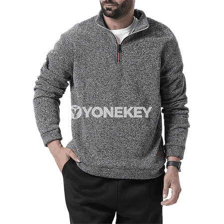 Erkekler üçin ýyly half zip switer, tötänlik stil