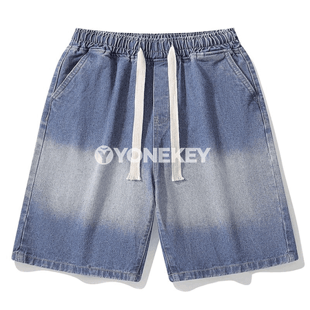 Erkekler üçin giň kesimli tomus jeans şortik