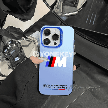 BMW M logolu iPhone üçin silikon telefon kapağı