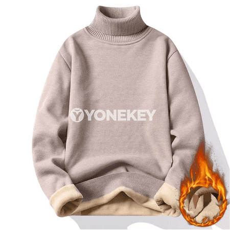 Erkekler üçin ýyly turtleneck switer, güýz-gyş gündelik stil