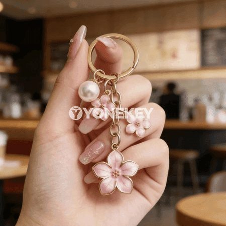 Sakura gülli monjukly zenanlar üçin bezeg açar tutawaç