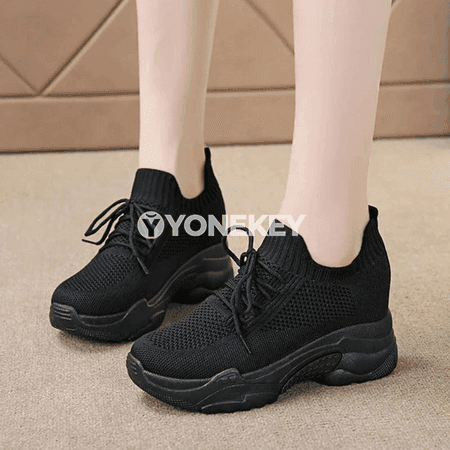 Zenanlar üçin mesh platform krasowkalar, ýeňil we dem alýan