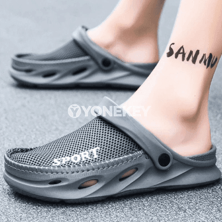 Erkekler üçin ýeňil torly plýaž sandallary, rahat we dem alýan