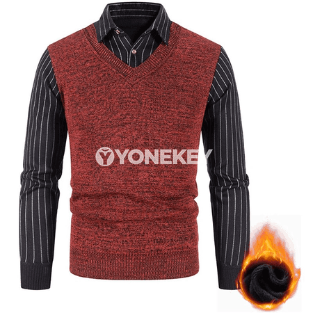 Erkekler üçin ýakaly trikotaž polo switer, ýeňil ýyly pulower