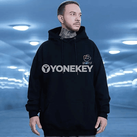 Erkekler üçin ýyly graffiti aýy şekilli hoodi, M-8XL