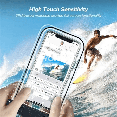 Suw geçirmeýän telefon haltaçasy, ýüzmek üçin gorag gapjyk