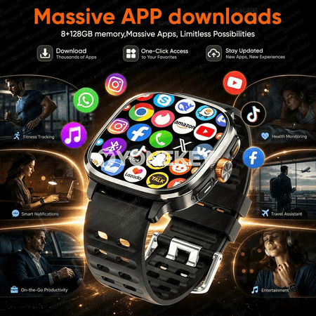 GUHUAVMI 4G/5G akylly sagat, 128GB, kamera, NFC