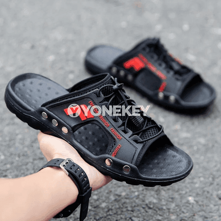 Erkekler üçin tomusky slip-on sandallar, ýeňil we rahat