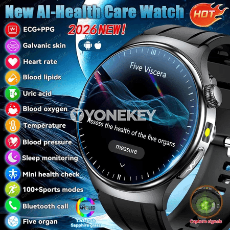 Akylly saglyk gözegçilik sagady, ECG+PPG, 1.43" AMOLED, IP68