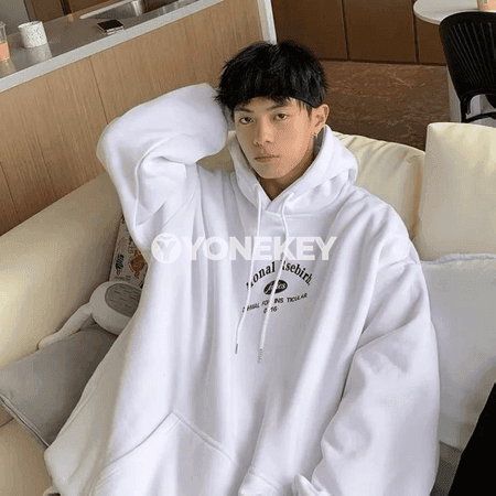 Erkekler üçin amerikan stildäki çaply kapüşonly sweatshirt, 8XL çenli