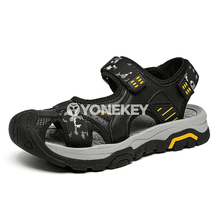 Erkekler üçin ýazlyk kanwa sandal aýakgaplary, ýeňil we rahat