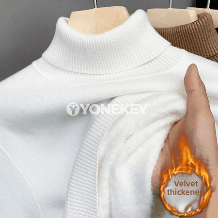 Erkekler üçin ýyly trikotaž switer, gyş üçin