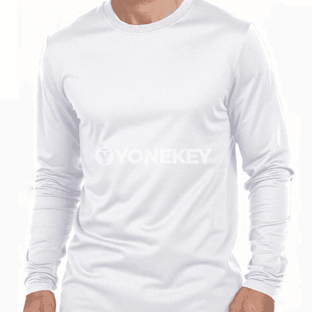 Erkekler üçin uzyn ýeňli gündelik futbolka, dem alýan rahat model