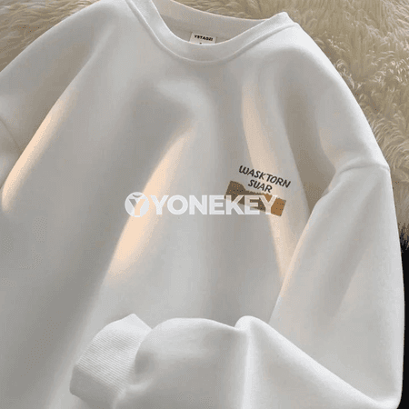 Erkekler üçin ýyly hoodi, uzyn ýazgyly, rahat we döwrebap gündelik switer