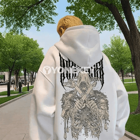 Erkekler üçin şäher stildäki giň kapýuşonly switer, 2XL-8XL