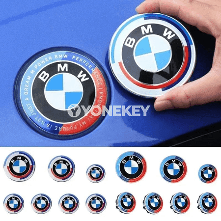 BMW üçin 7 bölekli 50 ýyllyk emblemalar toplumy, öň/yzky/bagaj