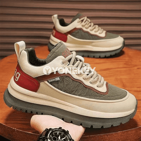 Erkekler üçin suw geçirmeýän platforma sneakers köwüşler, galyň tabanly