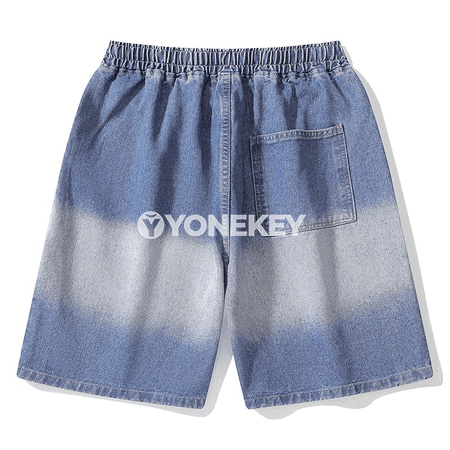 Erkekler üçin giň kesimli tomus jeans şortik