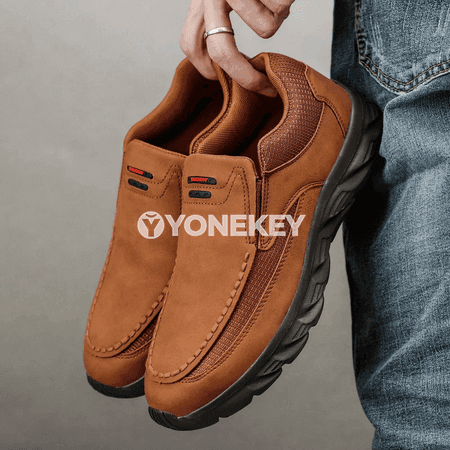 Erkekler üçin retro stilindäki kanwa loafers, ýeňil gündelik aýakgap